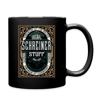 Original Schreiner, Robustes Handwerker-Shirt - Tasse einfarbig - Schwarz - Rechts