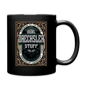 Original Drechsler, Robustes Handwerker-Shirt - Tasse einfarbig - Schwarz - Rechts