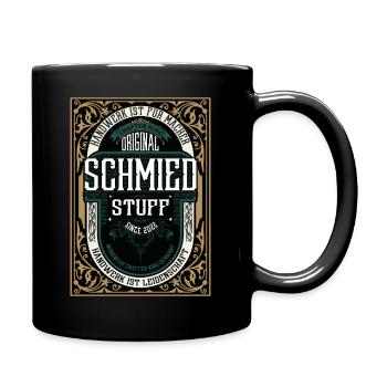 Original Schmied, Robustes Handwerker-Shirt - Tasse einfarbig - Schwarz - Rechts