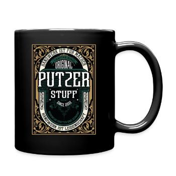 Original Putzer, Robustes Handwerker-Shirt - Tasse einfarbig - Schwarz - Rechts