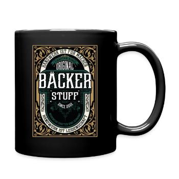 Original Bäcker, Robustes Handwerker-Shirt - Tasse einfarbig - Schwarz - Rechts