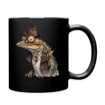 FOX0610 steampunk krokodil1 - Tasse einfarbig - Schwarz - Rechts