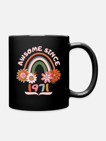 Anniversaire de style rétro, né en 1971 dicton vintage - Mug uni - noir