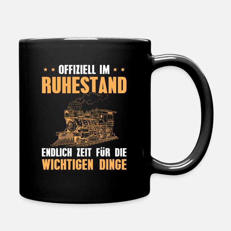 Modelleisenbahn Opa Rente Modellbau Rentner - Tasse einfarbig - Schwarz