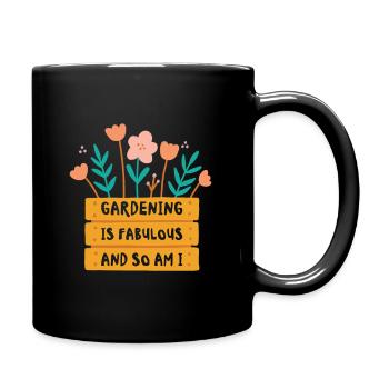 Fabulous Gardening Florist Botanik Pflanzung - Tasse einfarbig - Schwarz - Rechts