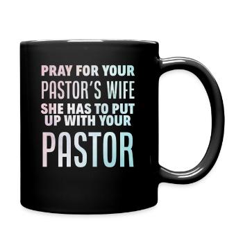 Pasteur Pasteur Prédication Chrétien priant - Mug uni - noir - Droite