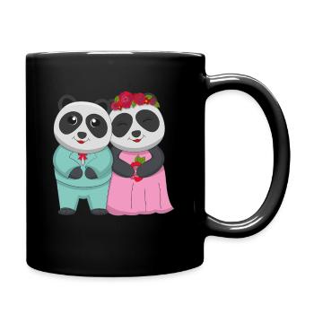 Marriage Zookeeping Wildlife Animal Panda Bear - Full Colour Mug - black - Right