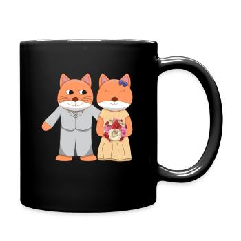Married cat lover - Full Colour Mug - black - Right