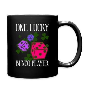 Bunco St. Patricks Design Für Bunco Player - Full Colour Mug - black - Right