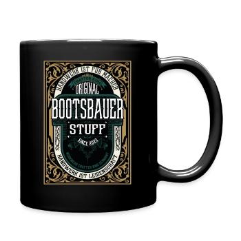Original Bootsbauer, Robustes Handwerker-Shirt - Tasse einfarbig - Schwarz - Rechts