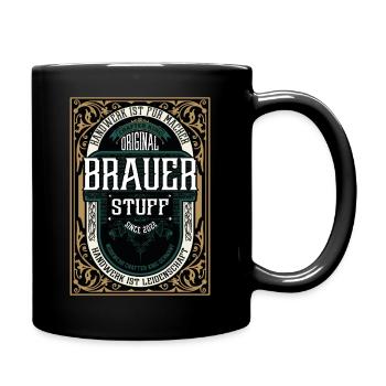 Original Brauer, Robustes Handwerker-Shirt - Tasse einfarbig - Schwarz - Rechts
