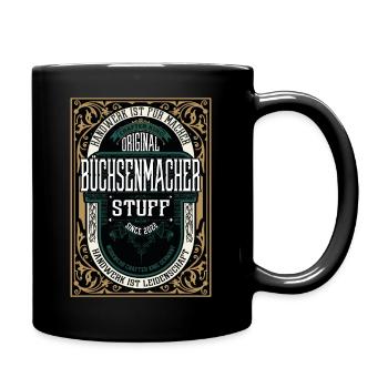 Original Büchsenmacher, Robustes Handwerker-Shirt - Tasse einfarbig - Schwarz - Rechts
