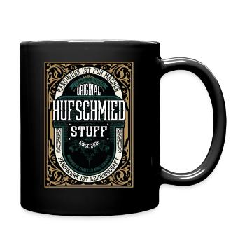 Original Hufschmied, Robustes Handwerker-Shirt - Tasse einfarbig - Schwarz - Rechts