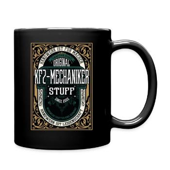 Original Kfz Mechaniker, Robustes Handwerker-Shirt - Tasse einfarbig - Schwarz - Rechts