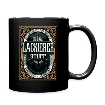 Original Lackierer, Robustes Handwerker-Shirt - Tasse einfarbig - Schwarz - Rechts