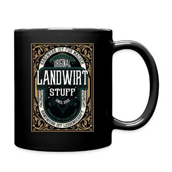 Original Landwirt, Robustes Handwerker-Shirt - Tasse einfarbig - Schwarz - Rechts