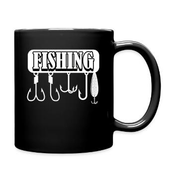 Drôle de pêcheur à la ligne - Mug uni - noir - Droite