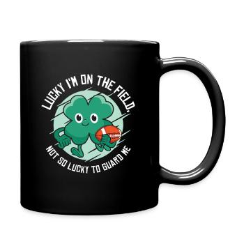 St. Patrick's Day American Football Shamrock - Full Colour Mug - black - Right