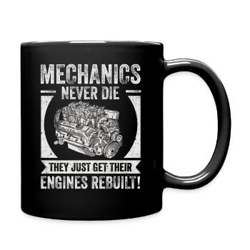 Les mécaniciens ne meurent jamais Passionné de voiture - Mug uni - noir - Droite