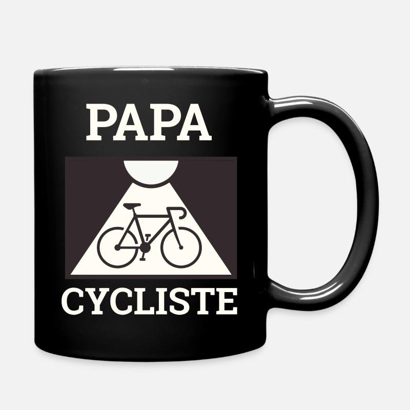 Cadeau papa cycliste - Mug uni - noir