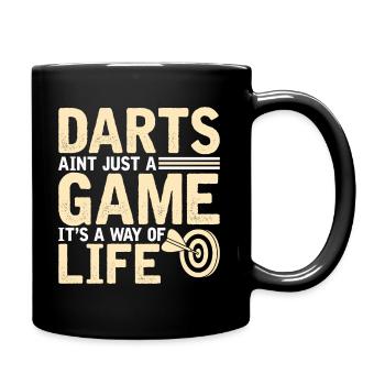 Darts is not just a game but a - Full Colour Mug - black - Right