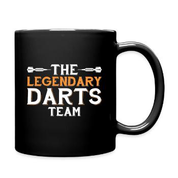 Das Legendäre Dart Team - Tasse einfarbig - Schwarz - Rechts