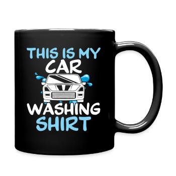 This is my car wash shirt - Full Colour Mug - black - Right