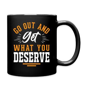 Go out! - Tasse einfarbig - Schwarz - Rechts