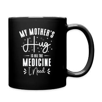Beste Medizin Mutter Umarmung Oma Eltern Familie - Tasse einfarbig - Schwarz - Rechts