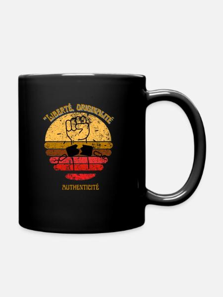 Liberté, originalité, authenticité - Mug uni - noir
