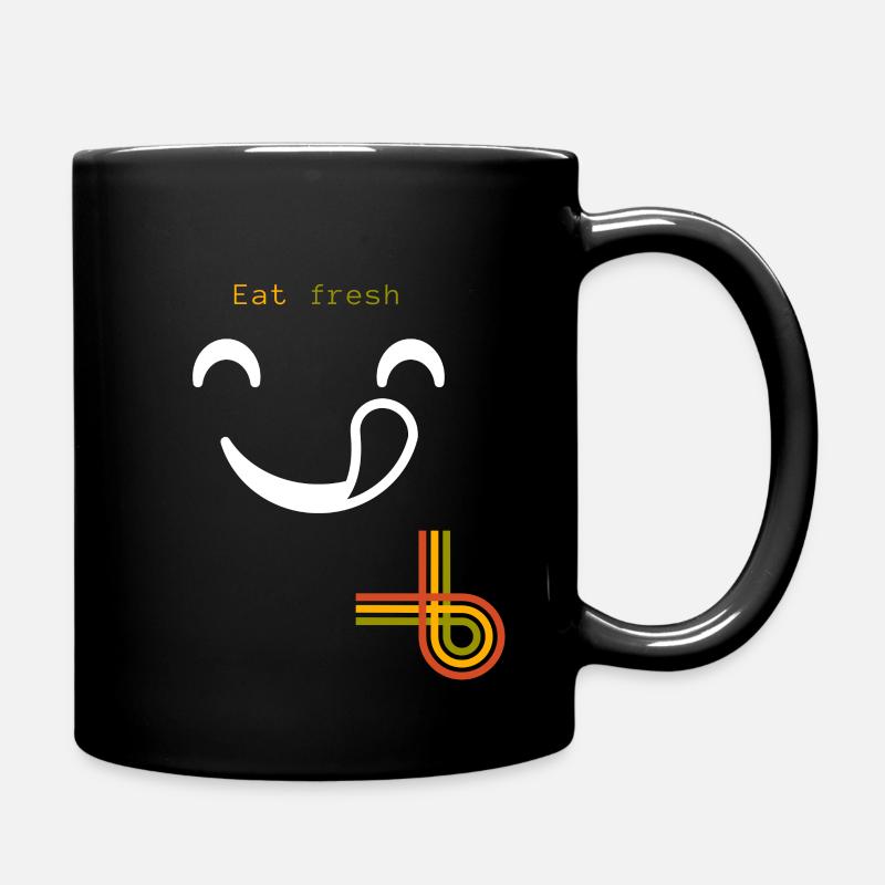 Frisch essen - Tasse einfarbig - Schwarz