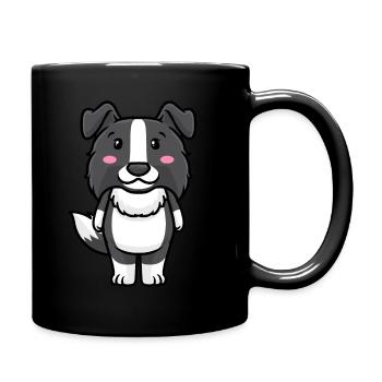 Border Collie Chien Emoticon Chiens - Mug uni - noir - Droite