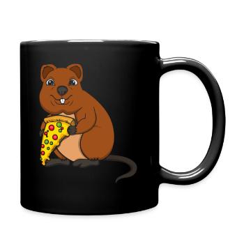Pizza Whisperer Quokka Lover Wildlife Animal - Full Colour Mug - black - Right