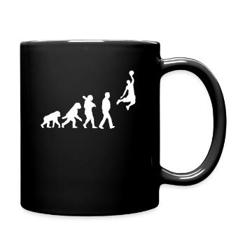 Evolution of basketball - Full Colour Mug - black - Right