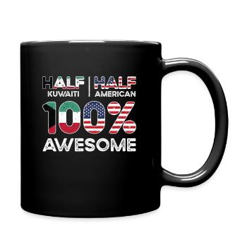 Geboren in Kuwait Kuwait Amerikaner USA - Tasse einfarbig - Schwarz - Rechts