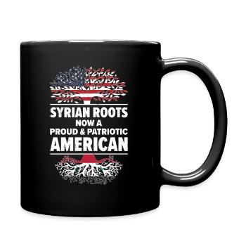 Born Syrian Syria American USA Citizenship - Full Colour Mug - black - Right