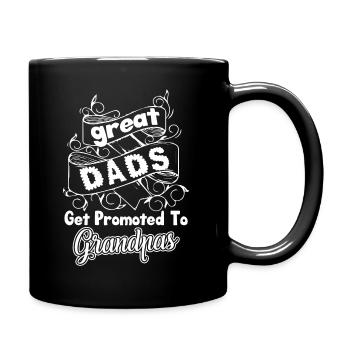 Father's Day Get Promoted To Grandpas - Full Colour Mug - black - Right