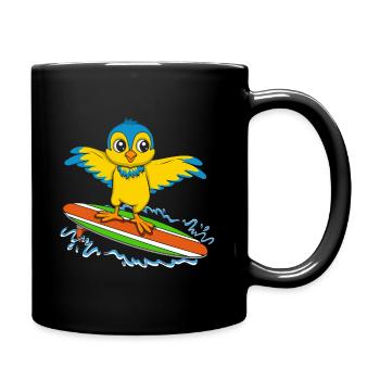 Surfen Tier Ornithologie Vogelbeobachtung - Tasse einfarbig - Schwarz - Rechts