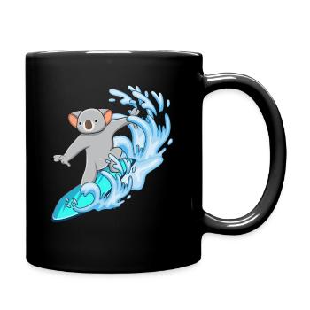 Surfing Surfboard Koala Lovers Animal Koala Bear - Full Colour Mug - black - Right