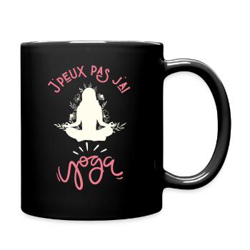 Humour yoga - Mug uni - noir - Droite