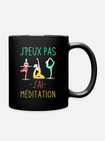 Méditation Yoga - Mug uni - noir