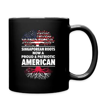 Born Singaporean Singapore American USA - Full Colour Mug - black - Right