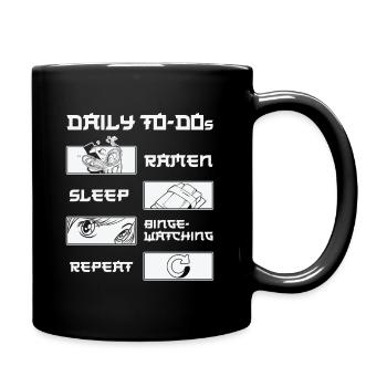 Fan de cinéma Daily Binge Watcher Ramen Lover - Mug uni - noir - Droite