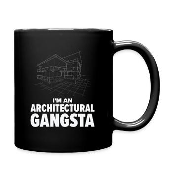 Profession d’architecte Gangsta Historique - Mug uni - noir - Droite
