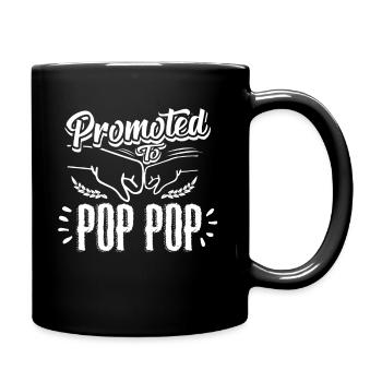 Father's Day Promoted To Pop Pop - Full Colour Mug - black - Right