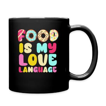 La nourriture est ma langue d’amour - Mug uni - noir - Droite