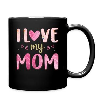 J’aime ma mère - Mug uni - noir - Droite