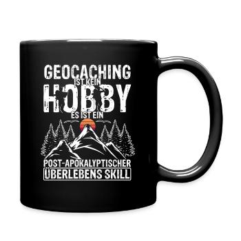 Geocaching Ist Kein Hobby - GPS Cache Fans Schnitz - Tasse einfarbig - Schwarz - Rechts