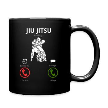 Jiujitsu calls me - Full Colour Mug - black - Right