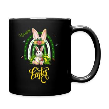 Funny design Lapin de Pâques magique happy easter - Mug uni - noir - Droite